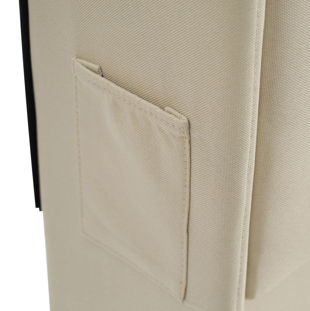 Letto imbottito ULEVR 140x200 cm con contenitore idraulico, LED 360¡ã, USB e Type-C, lino beige