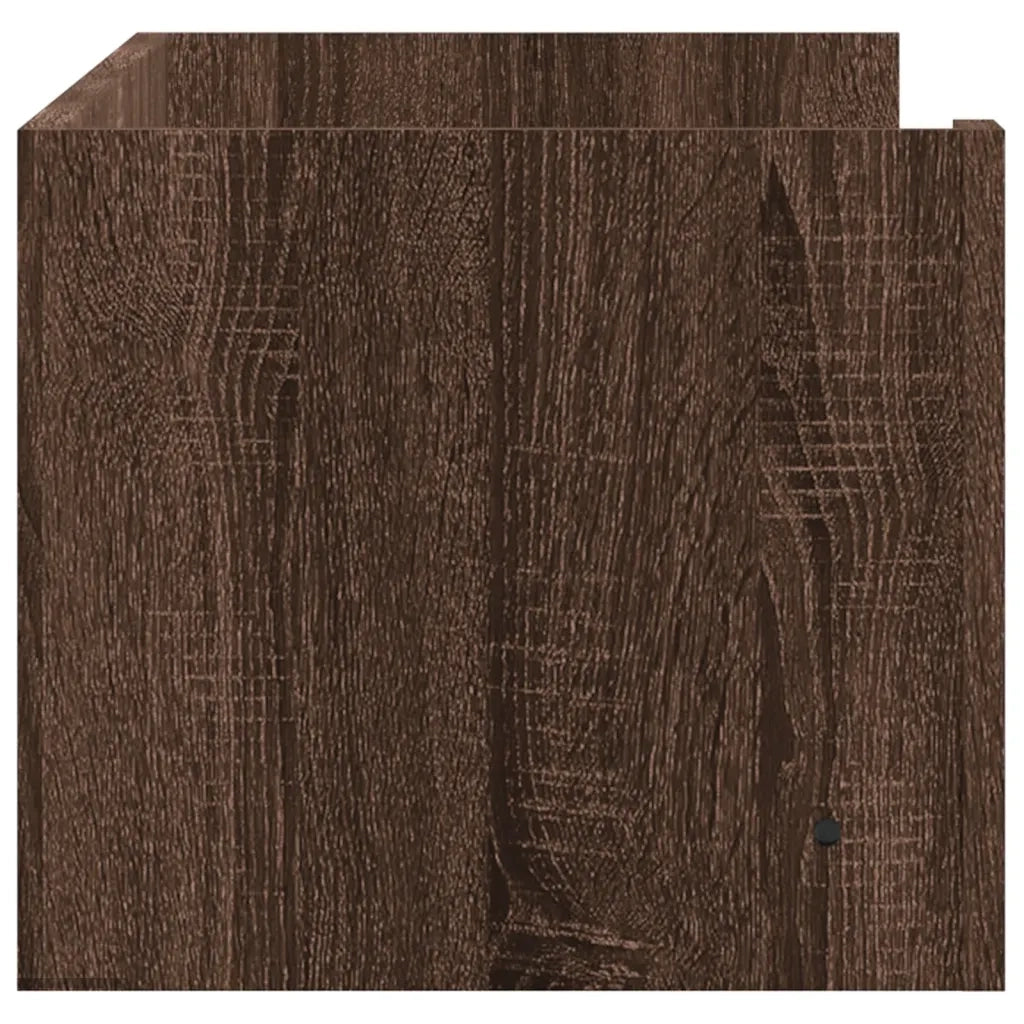 vidaXL Mensola a Muro Rovere Marrone 100x35x30,5 cm Legno Multistrato