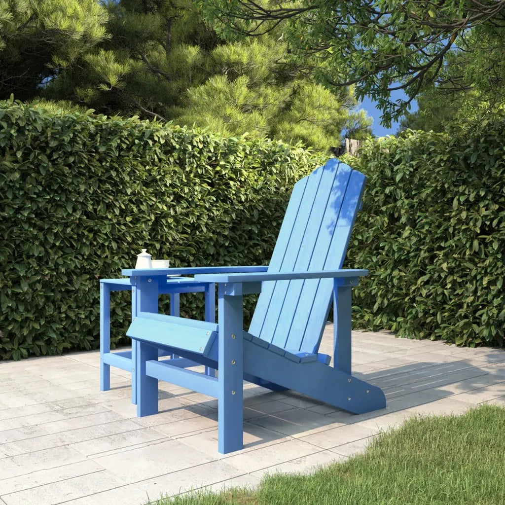Sedia da Giardino | Sedie da Esterno Adirondack Blu Acqua in HDPE