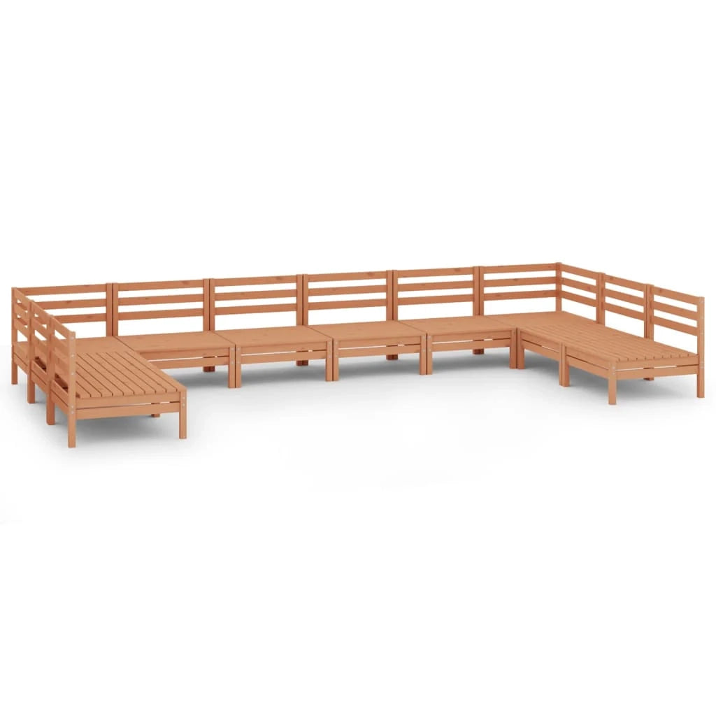 Set di mobili da giardino mobili da esterno 10 pezzi marrone miele legno di pino massiccio 02_0015267