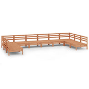 Set di mobili da giardino mobili da esterno 10 pezzi marrone miele legno di pino massiccio 02_0015267