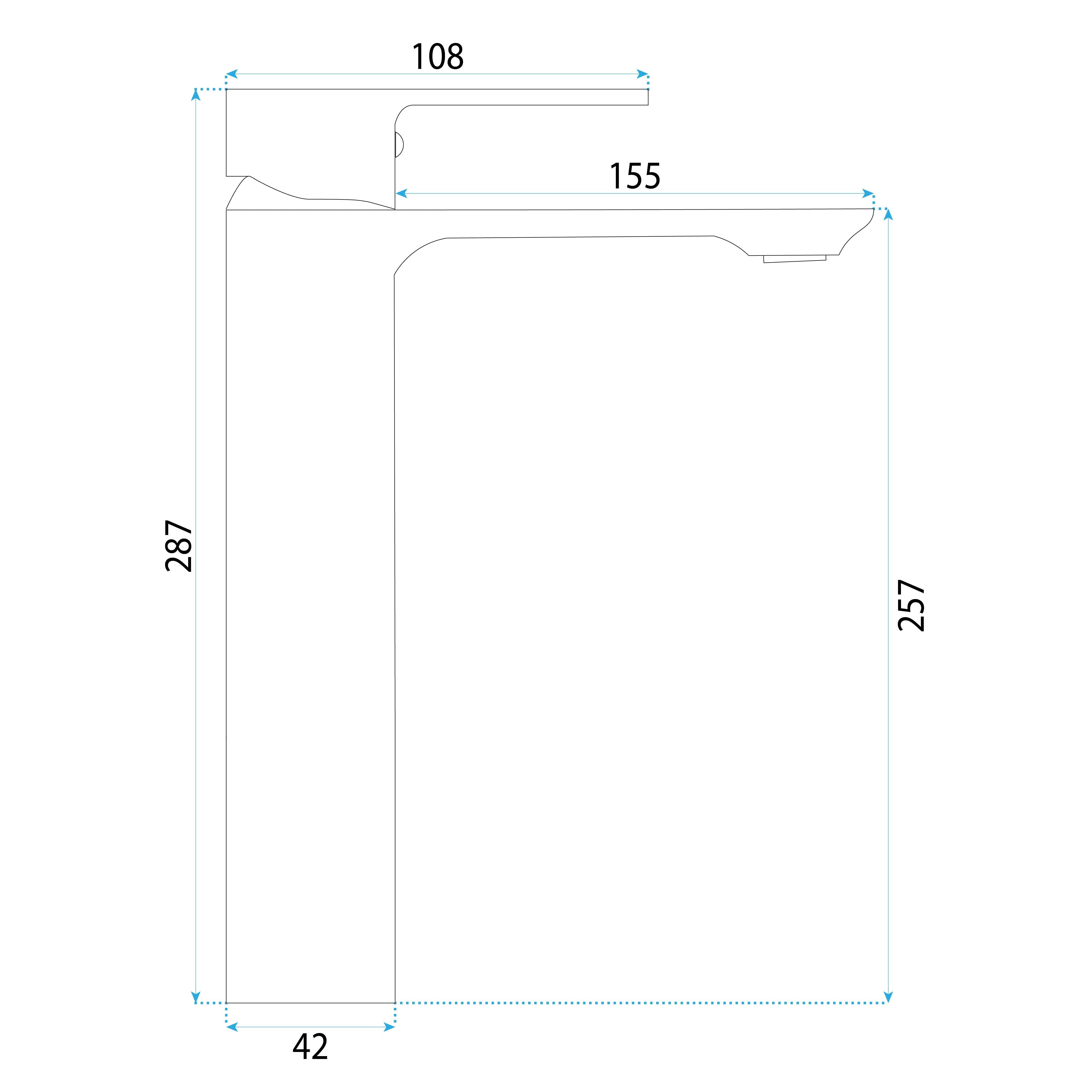Rubinetto Da Lavabo Rea Drop Brush Copper High