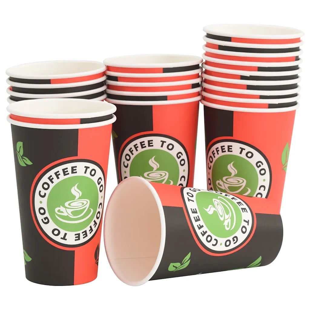 Bicchieri da Caff¨¨ in Carta 1000 pz 16oz 400ml Rosso e Nero CFW6089131
