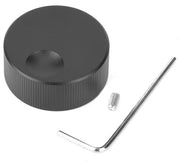 Regolatore di Volume - 32x13mm - Alluminio - Antiscivolo - Sostenibile - Pulsante Potenzimetro - Nero Opaco