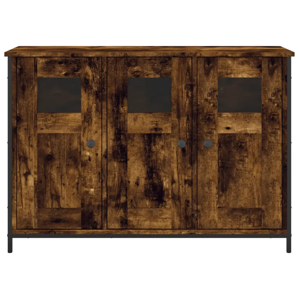 Credenza | Madia | Buffet da pranzo | Armadio da pranzo Rovere Fumo 100x35x70 cm in Legno Multistrato