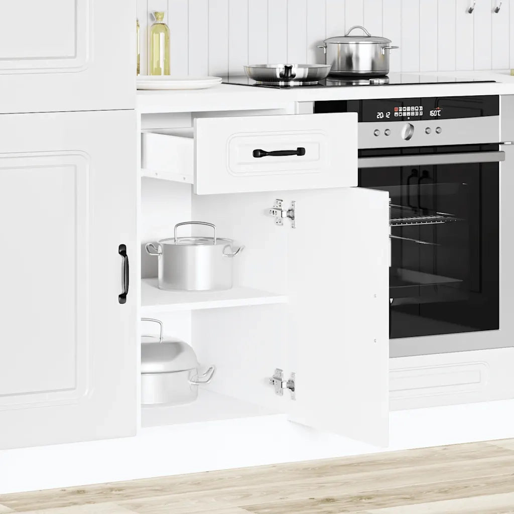 Base da Cucina-Mobile Base da Cucina Kalmar Bianco in Legno Multistrato 817908