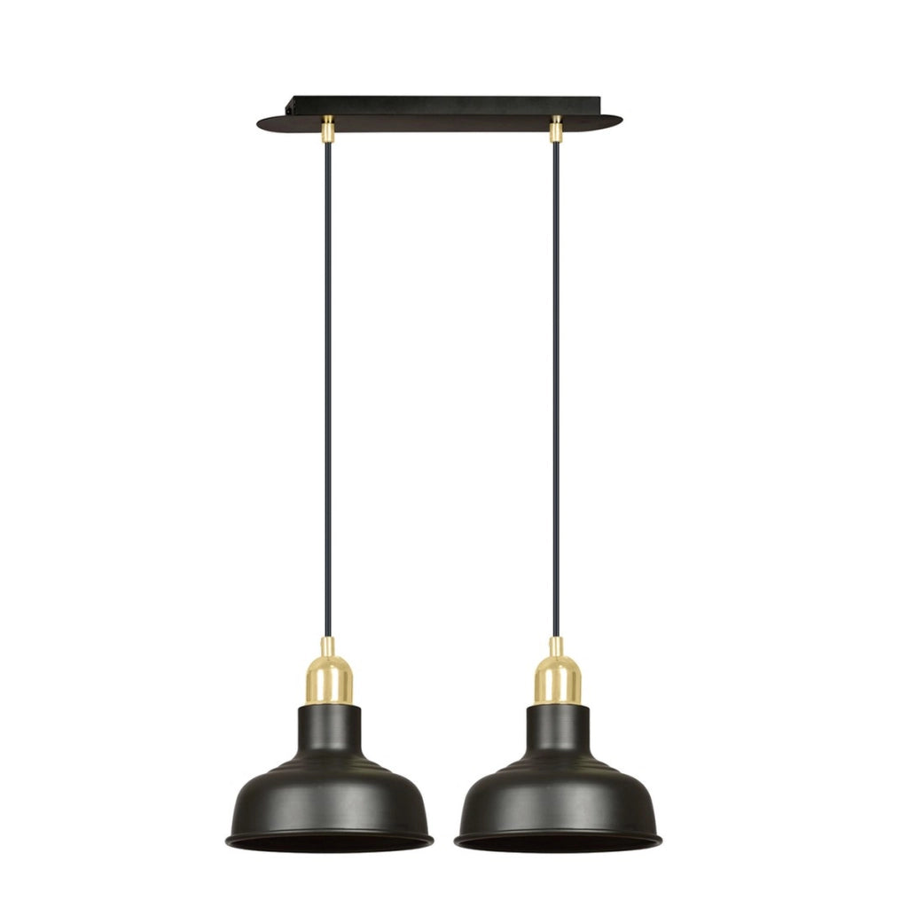 Lampada a sospensione IBOR in acciaio nero opaco