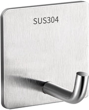 Haken ades per 10 per muro per abbigliamento, bagno e asciugamani (colore: argento) senza fori.