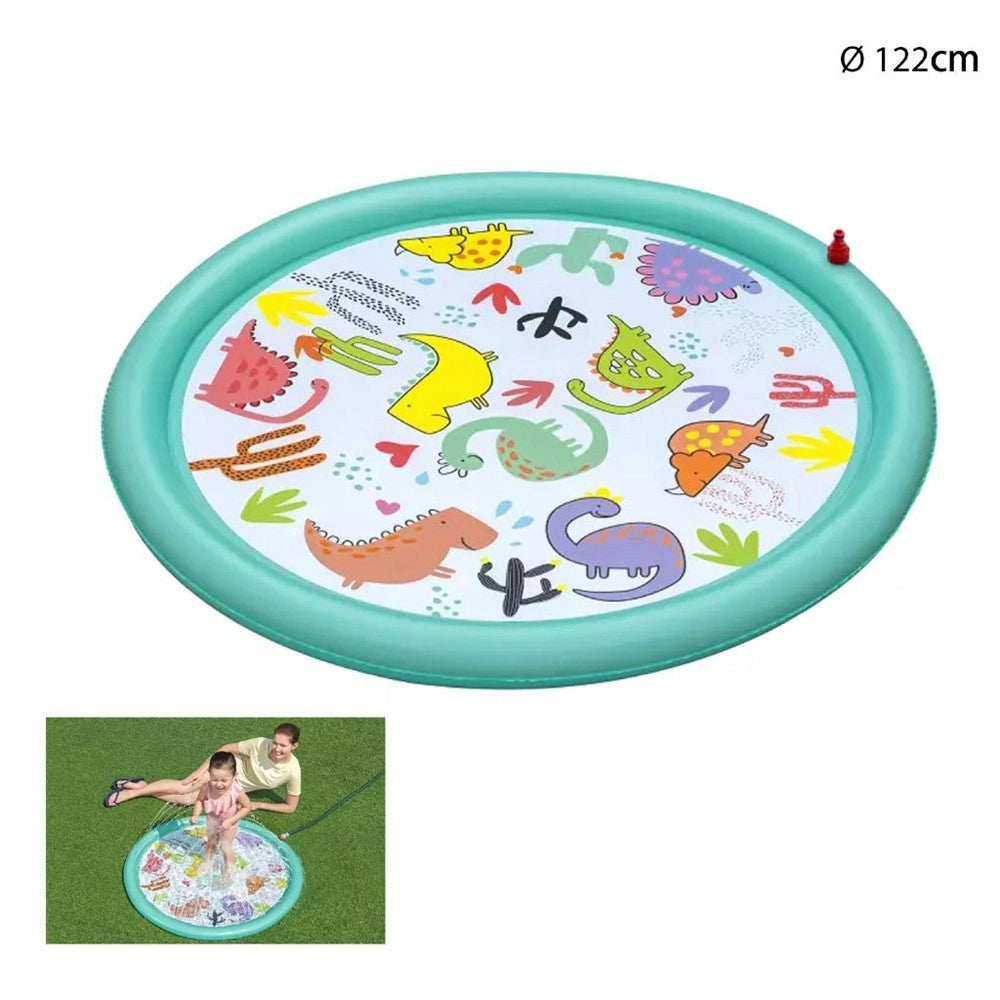 Trade Shop - Tappetino Gonfiabile Dinosauri Spruzzi Desert Dino Da 48"/122cm +2 Anni Giardino 52698 -