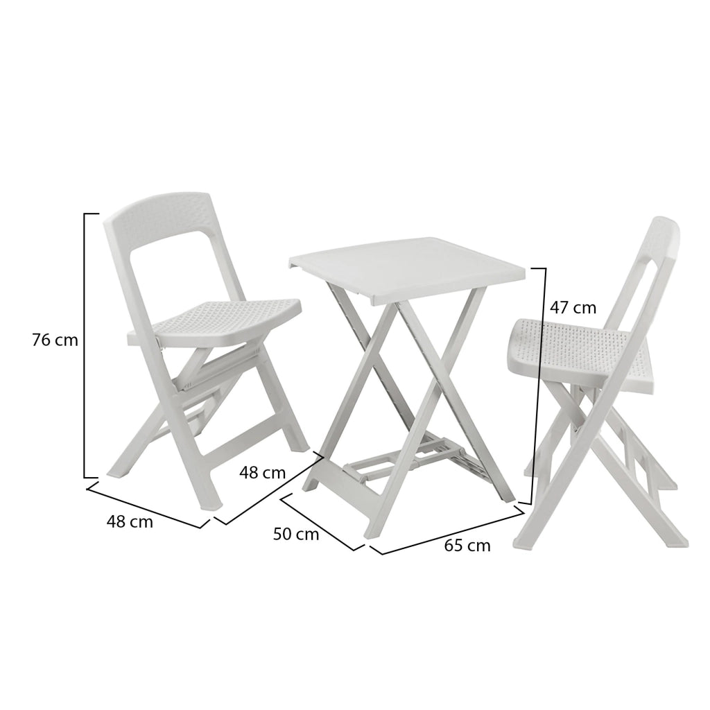 Salottino Outdoor Cassville, set Salotto da Esterno 2 Posti Made in Italy, Bianco