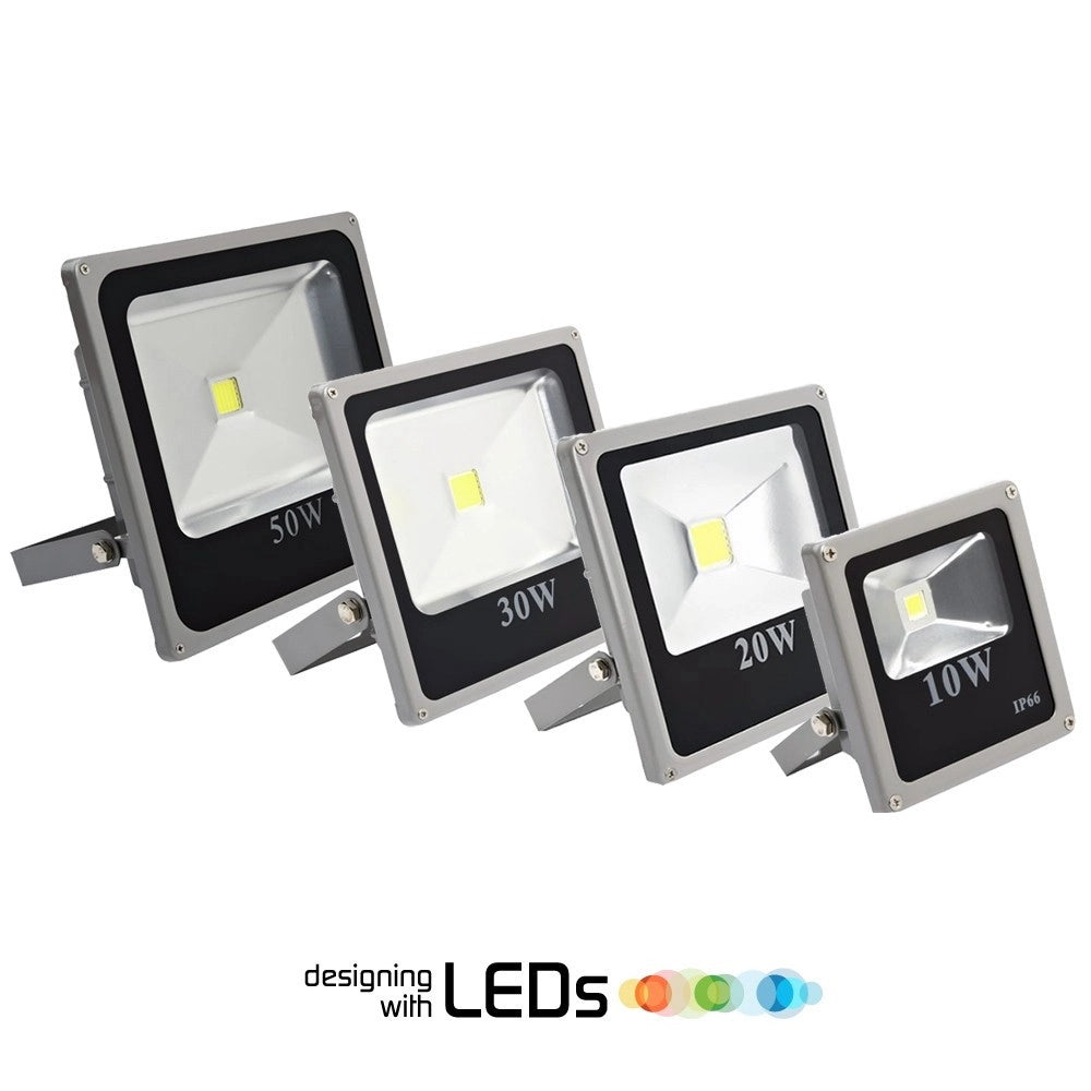 Trade Shop - Faro Led Faretto Slim Alta Luminosita' Luce Bianca 10 20 30 50 80 100 120 W Ip65 -  50 Watt