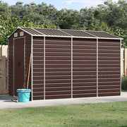 Casetta da giardino marrone 191x300x198 cm in acciaio zincato 3188266