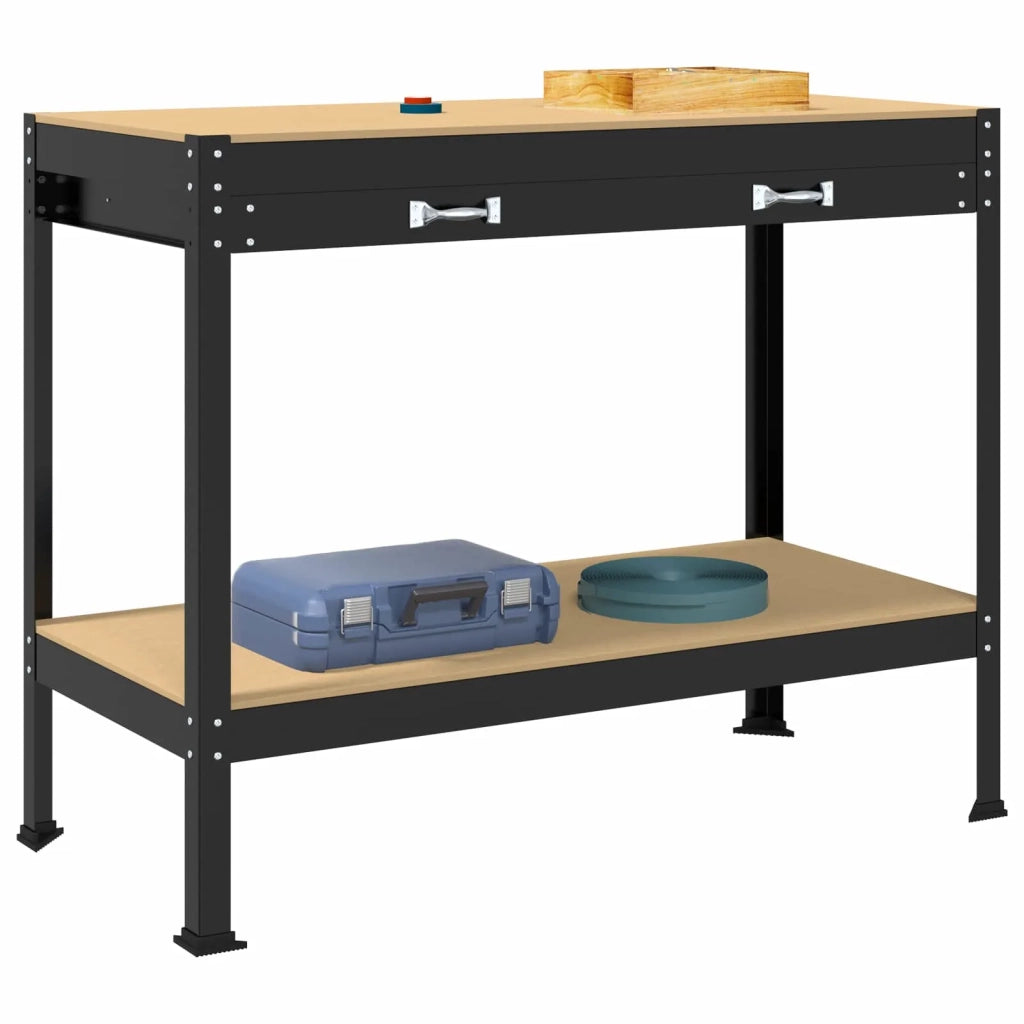 Banco da lavoro con cassetto Nero 114 x 54 x 91 cm CFW8945190