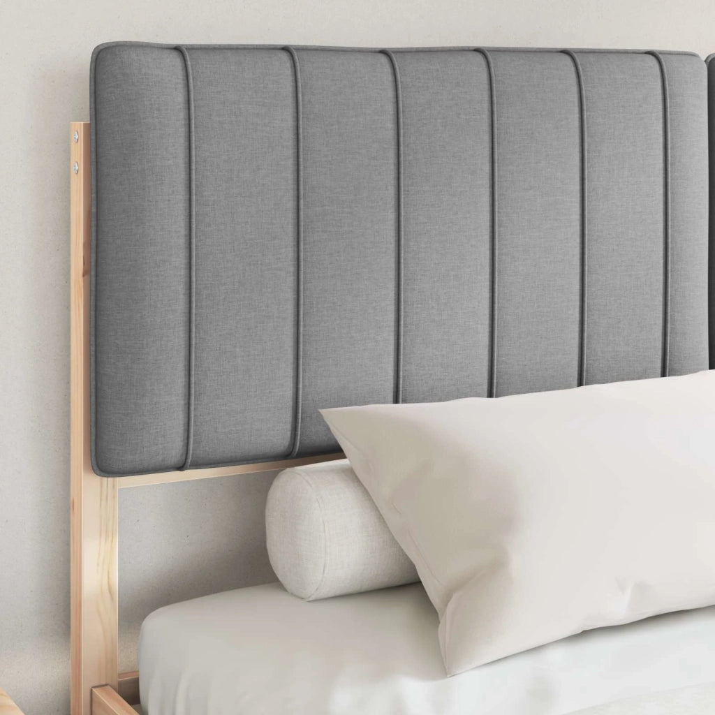 Letto con Testiera Rivestita Grigio chiaro 150 x 200 cm 3398224