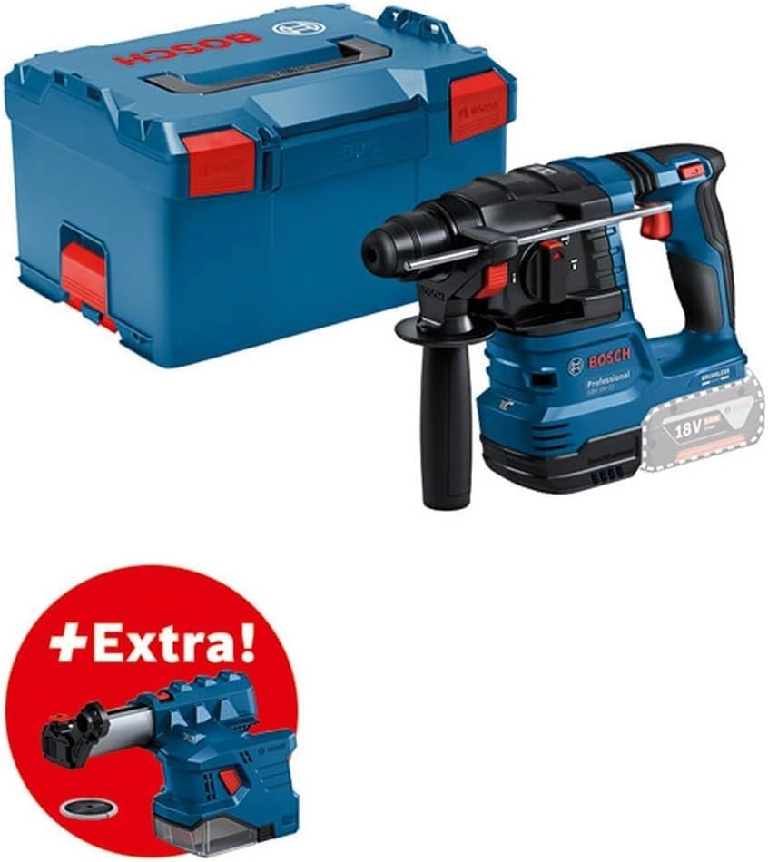 Bosch Professional 18V System Martello perforatore a batteria GBH 18V-22 (con SDS plus, ideale per praticare fori da 6 a 10 mm, incl. 2 batterie da 4.0 Ah, caricabatt. rapido GAL 18V-40, per L-BOXX)