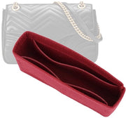 Organizzatore di borsa da appendere, tas con tasche, mini-borsa, ex accessorio per GG Marmont Matelasse, trasforma la tua borsa in una borsa a spalla (rosso, grande)