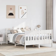 vidaXL Letto senza Materasso Bianco 160x200 cm Legno Massello di Pino