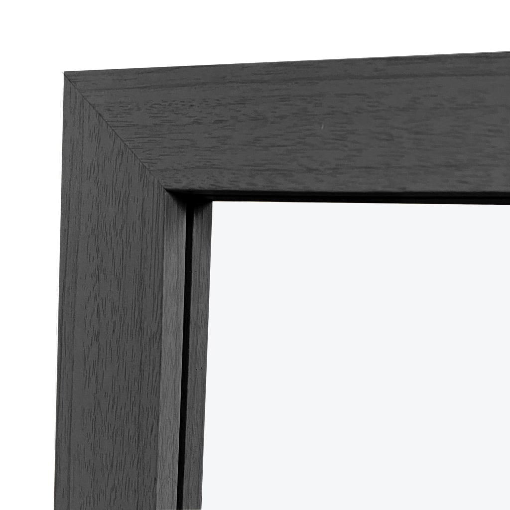 Specchio per porta grigio 125x35 cm - Cornice in MDF, leggero e facile da appendere, stile nordico