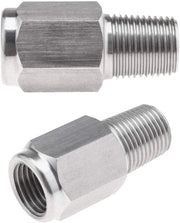 Adattore 1/8NPT a M10x1.0 - Riduttore di manometro - Unione in acciaio inossidabile - Connessore a unione - Adatto per olio e gas - Pezzo di transizione per applicazioni automobilistiche