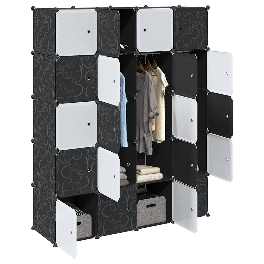 Organizzatore Portaoggetti con 20 Cubi e Aste per Appendere PP 4019586
