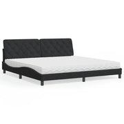 Letto con Materasso Nero 200x200 cm in Velluto 3208678