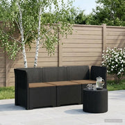 Divano da giardino 3 posti con cuscini in look rattan PP 3443820