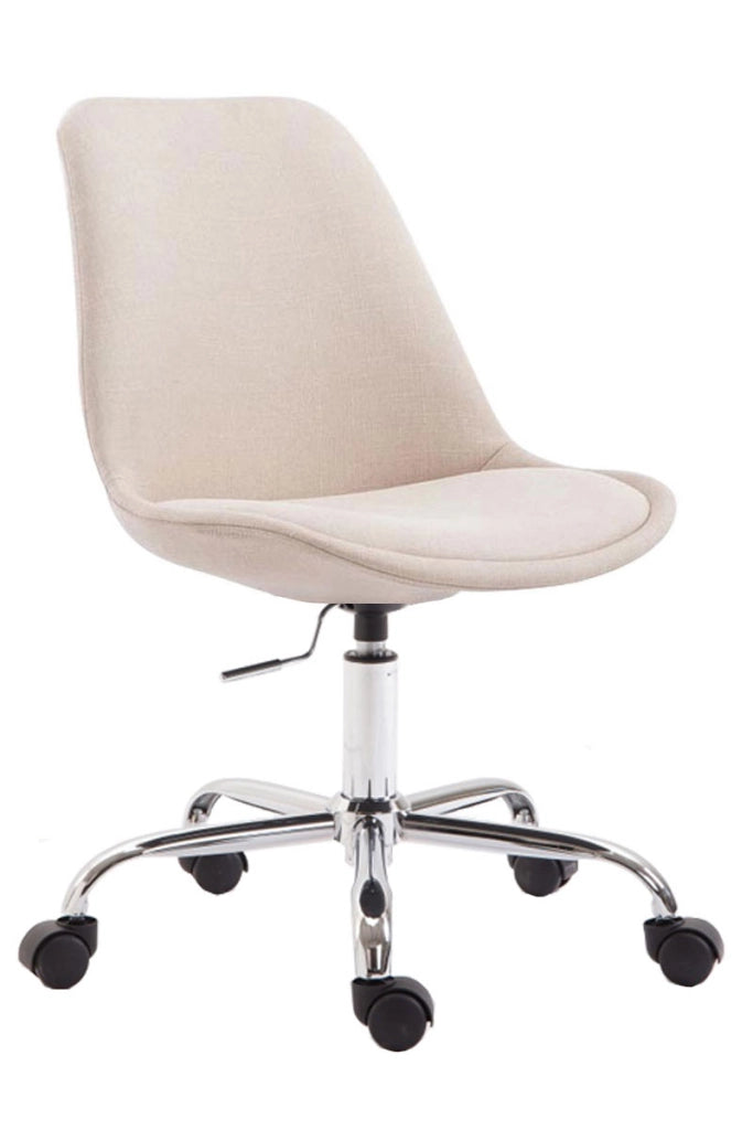 Sedia da ufficio Toulouse in tessuto crema