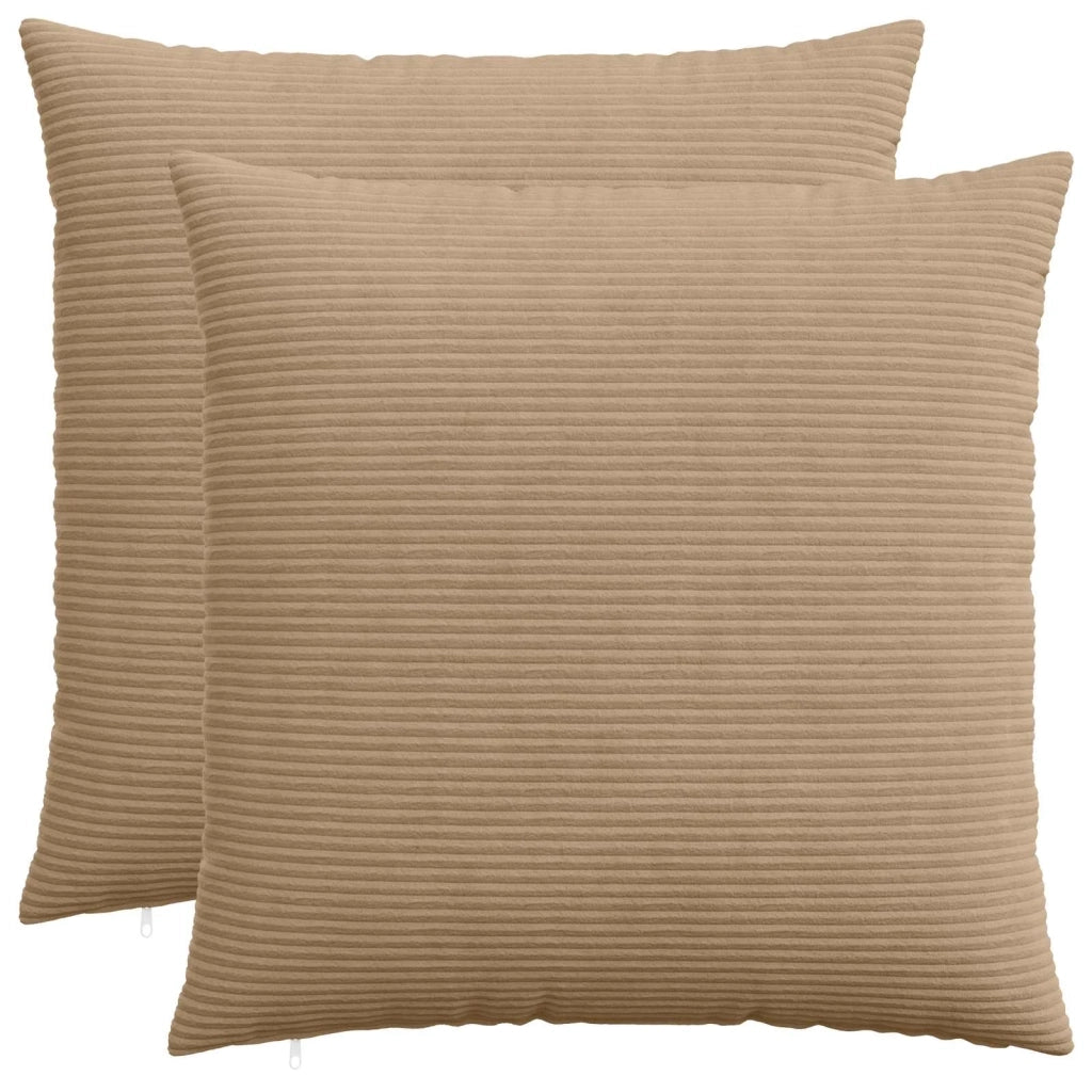 Federa 2 pcs HEERLEN Marrone 70 x 70 cm corduroy 913275