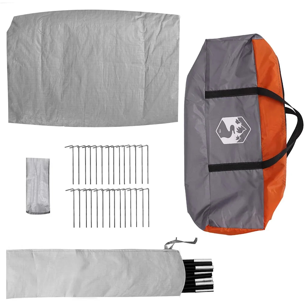 Tenda da campeggio Grigio e arancione 275 x 230 x 140 cm 42001195
