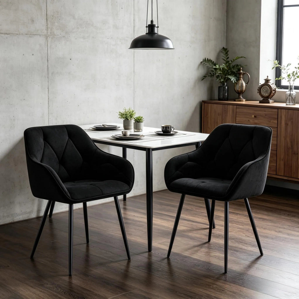 Set 2 Sedie Imbottite da Pranzo Moderne con Schienale Ergonomico, Comode e Versatili