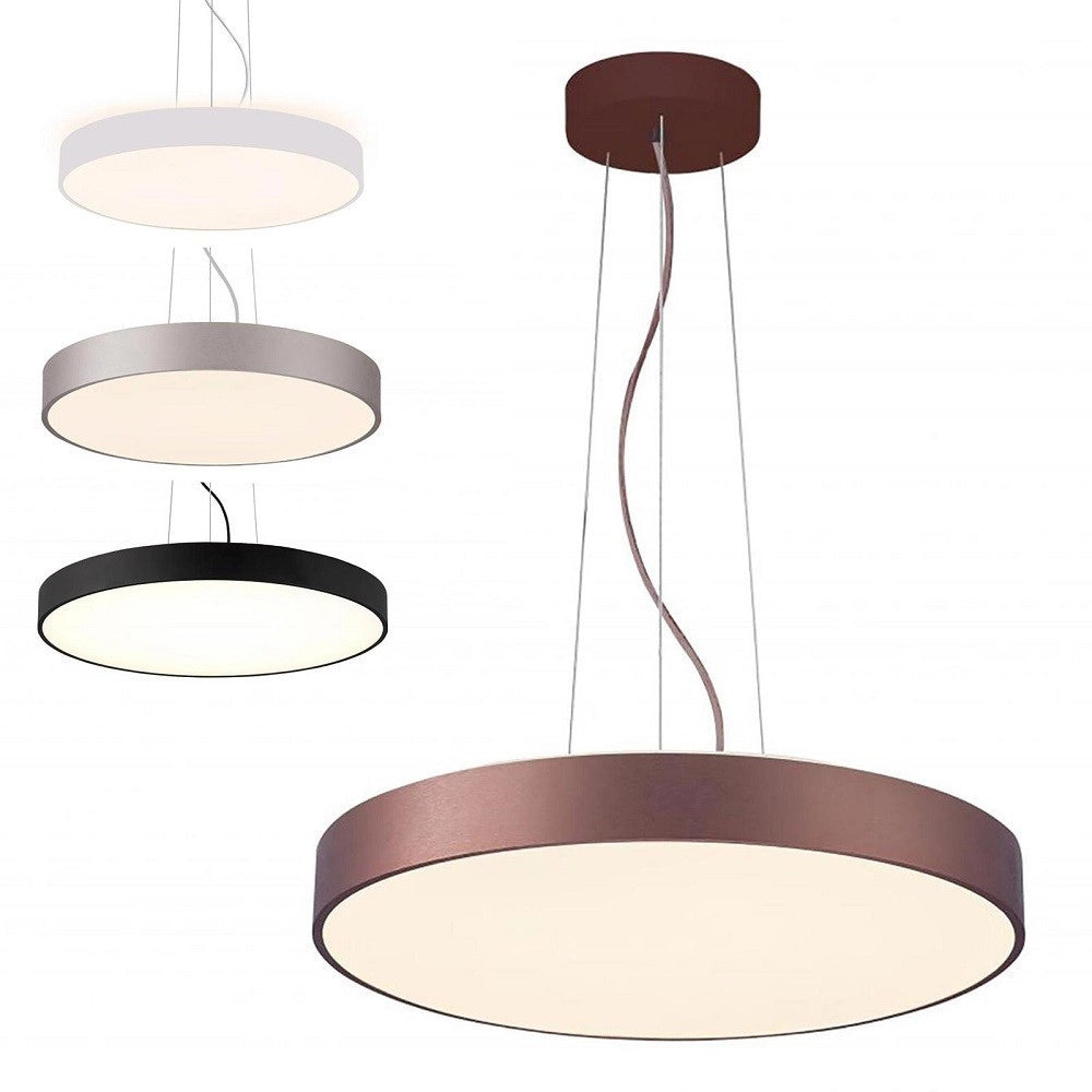 Trade Shop - Lampadario Pendente Cerchio 60cm Led 65w Lampada Up Down Moderna 2 Temperature Luce -