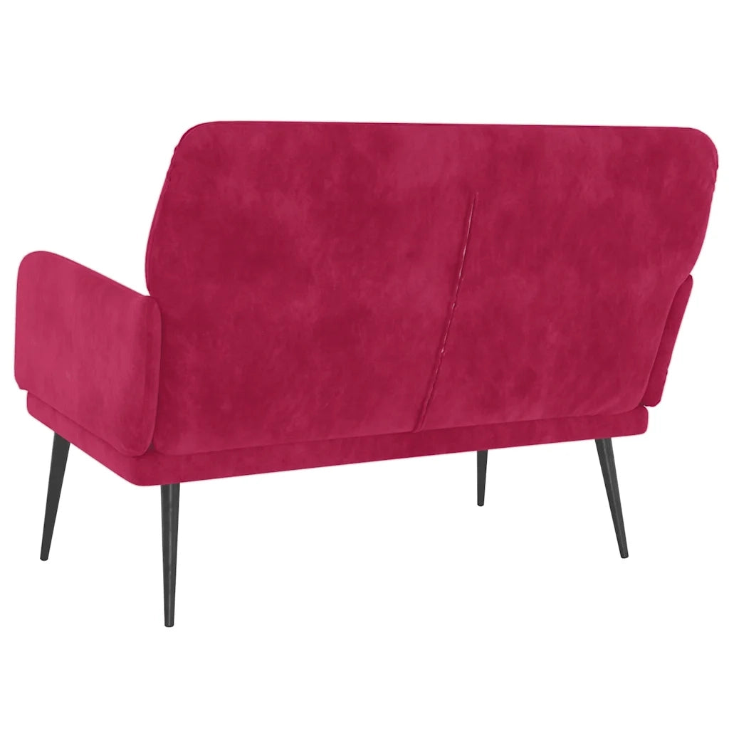Panca Rosso Vino 108x79x79 cm in Velluto CFW8000678