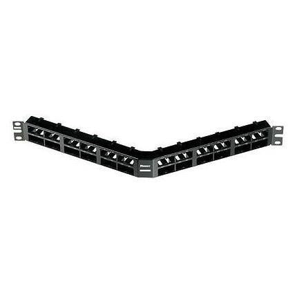Pann.1u angol.per 48 rj45s nero - CPA48HDBL