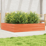 Fioriera Giardino Marrone Cera 110x110x23cm Legno Massello Pino 847215