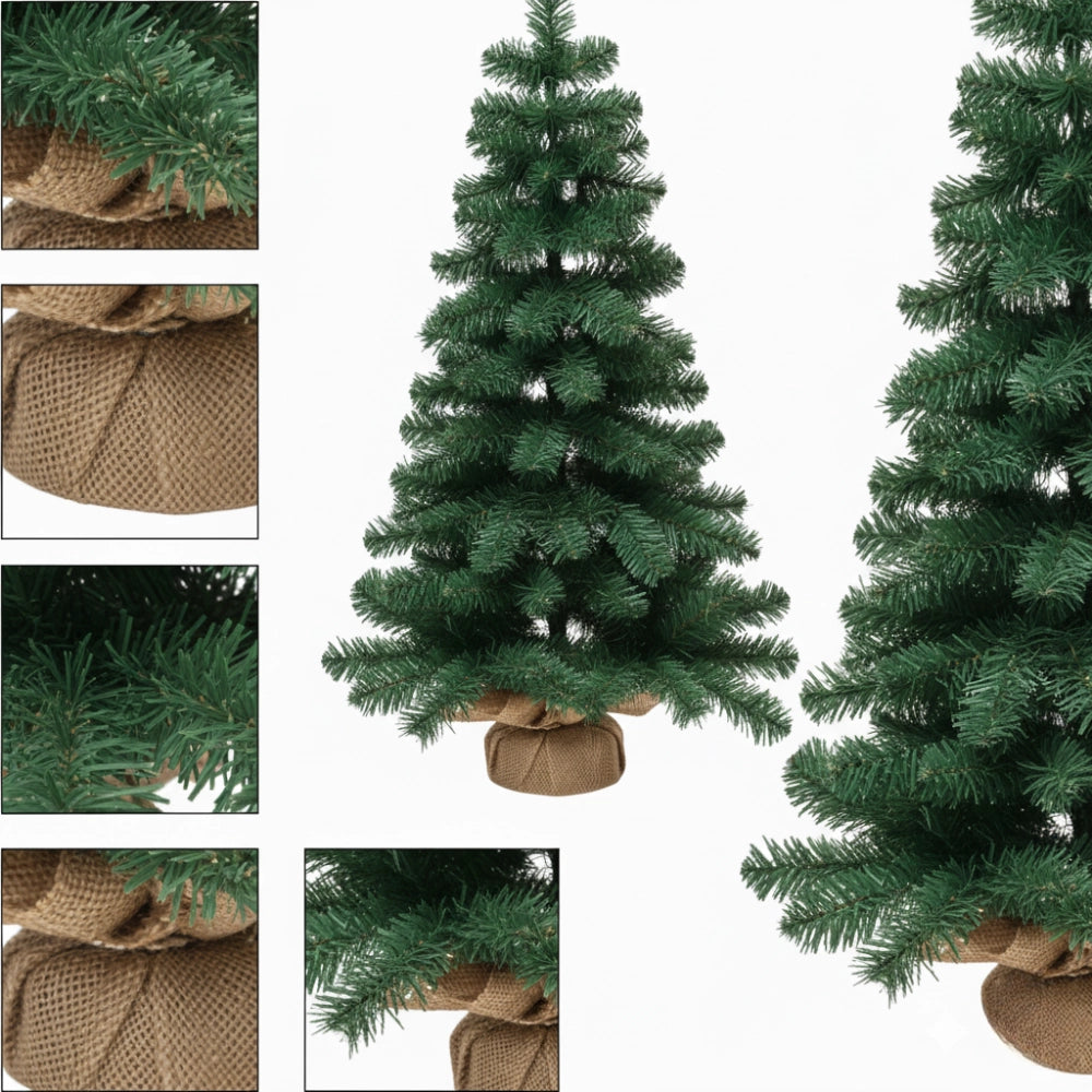 Minipino alberello di natale in pvc per spazi piccoli h 90 cm