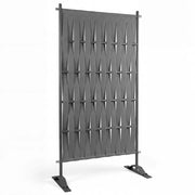 IDMarket - Schermo per esterni, fettuccia grigia, schermo decorativo, 80 x 150 cm, fettuccia e metallo, grigio antracite