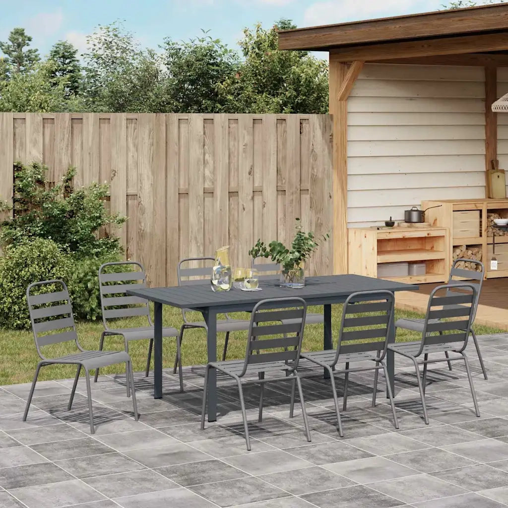 Set da Pranzo per Giardino 9 pcs Antracite 3378817