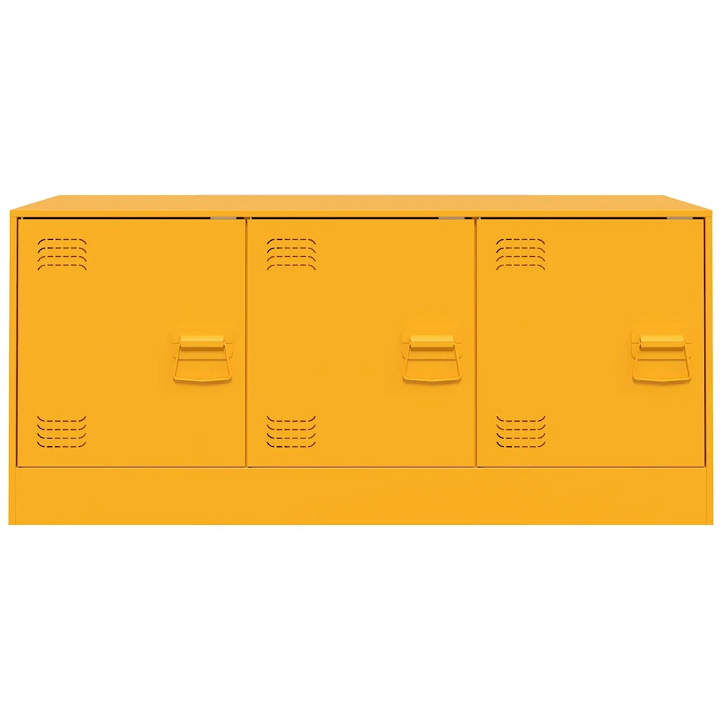 Mobile Porta TV Giallo Senape 99x39x44 cm in Acciaio 841646
