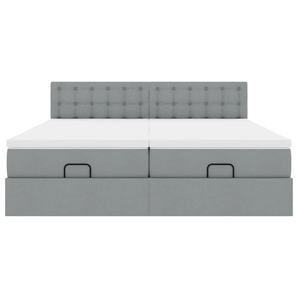 Struttura Letto Pouf con Materassi 180x200 cm in Tessuto 3312036