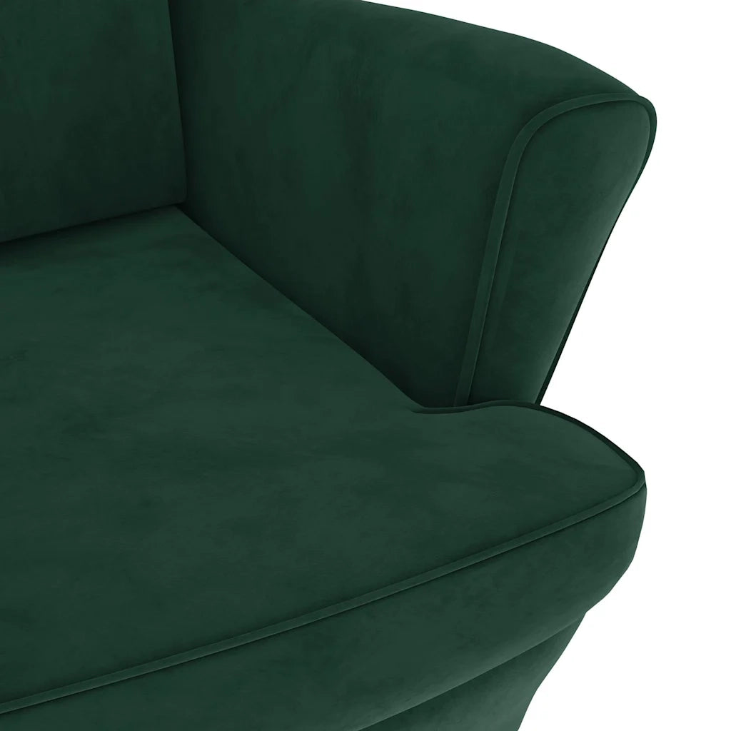 Divano Sedia-Poltrona Verde Scuro Velluto 376266