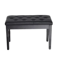 Sgabello Pianoforte Professionale con Vano Portaoggetti Finta Pelle, Legno 76 x 36 x 50cm Nero Sgabello Panchetta Panchina Sedia per Pianoforte con vano portaoggetti