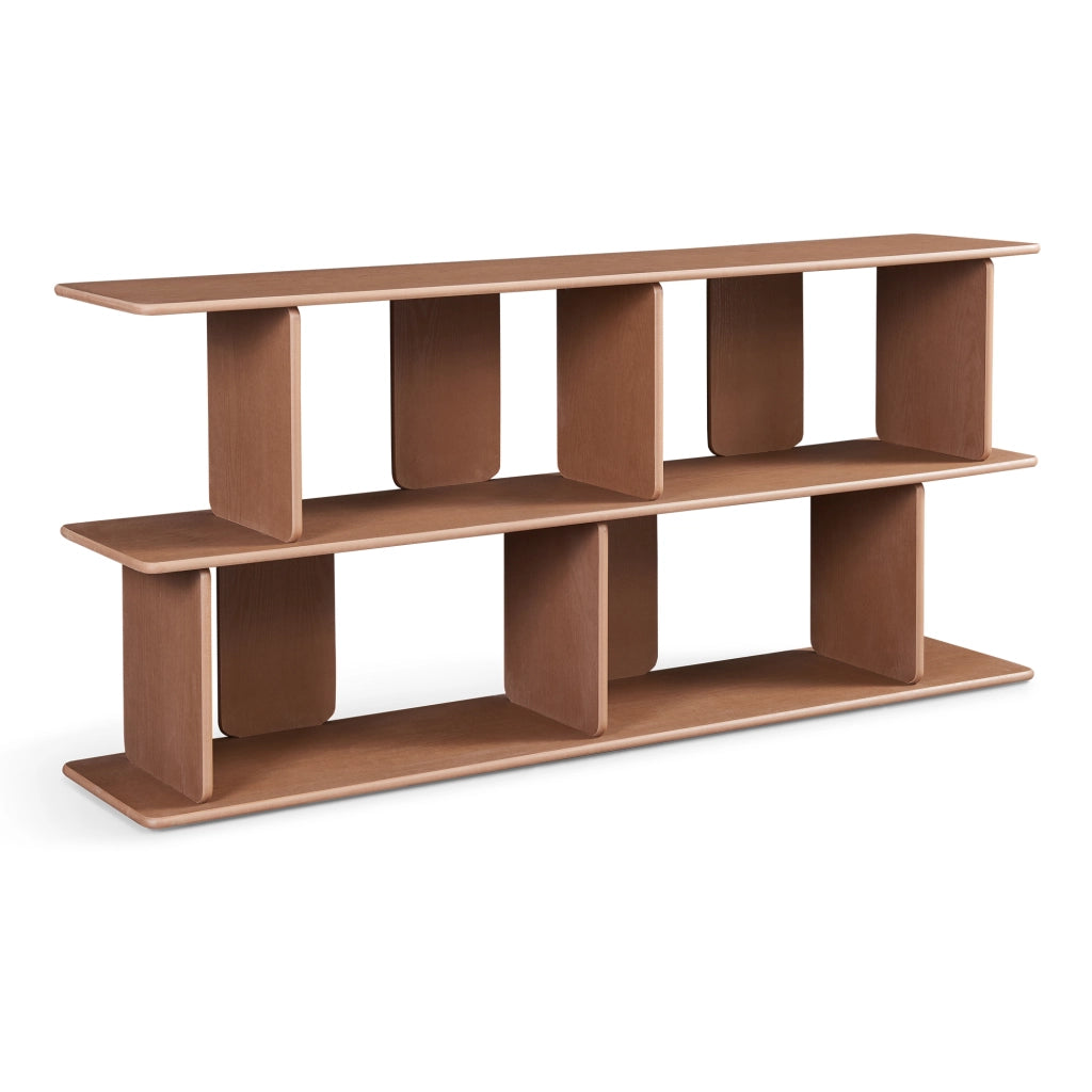 Scaffale da Terra Gäljami con 4 Scomparti Aperti 160 x 35 x 74 cm - Effetto Noce [en.casa]