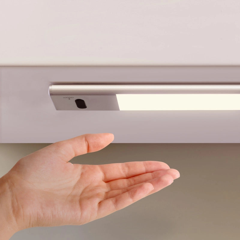 Lampada LED ricaricabile con USB Kaus con sensore di prossimità, L600mm, Tecnoplastica e Alluminio, Anodizzato opaco