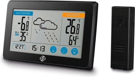 Stazione Meteorologica Interna e Esterna - Stazione Meteorologica - Sensore Wireless - Termometro, Barometro, Umidistat - Sensore Buitosensor - Temperatura - Previsioni Meteorologiche