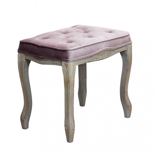Sgabello Marly 50x36x47 h cm in Velluto Rosa