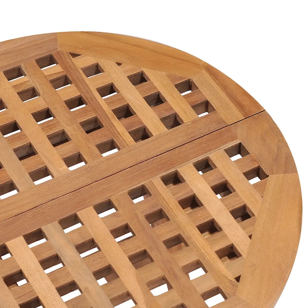 Set da Pranzo Giardino Pieghevole 3 pz Cuscino Massello di Teak cod mxl 43452