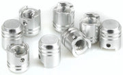 Set 4 tappi copri valvola ring  con anello silver universali