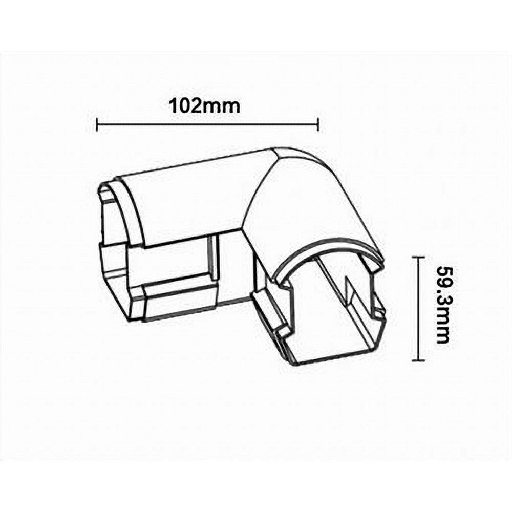 Trade Shop - Connettore Giunto A L Per Connessioni Plafoniere Lineari Raccordabili Yl20-l -