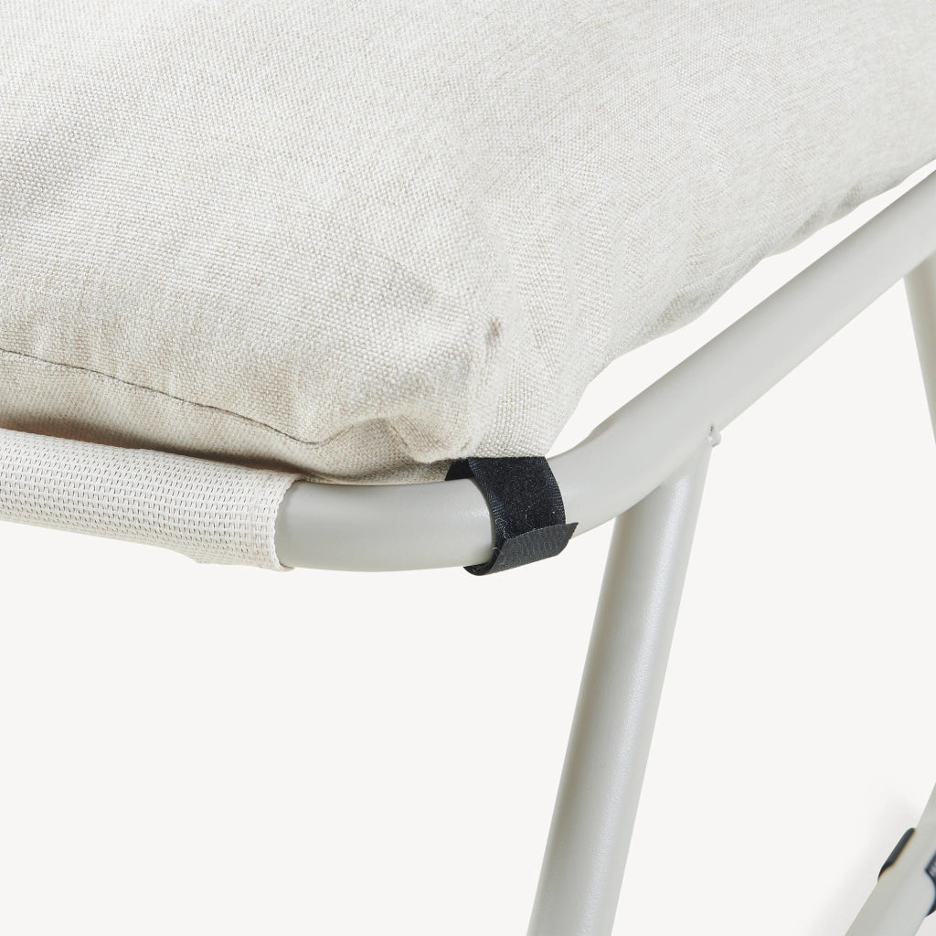 Set Malmö di 2 Mobili da Giardino Poltrona e Poggiapiedi con Cuscino - Beige casa.pro