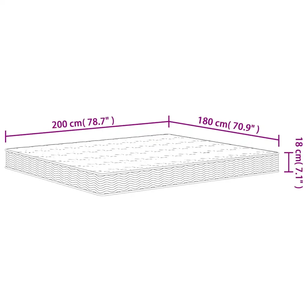 Materasso a Molle-Materasso per letto Bonnel Medio 180x200 cm 227166